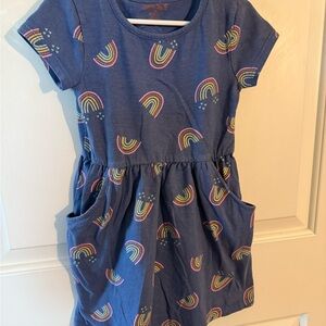 Cat & Jack Navy Dress with Multicolor Rainbow Print